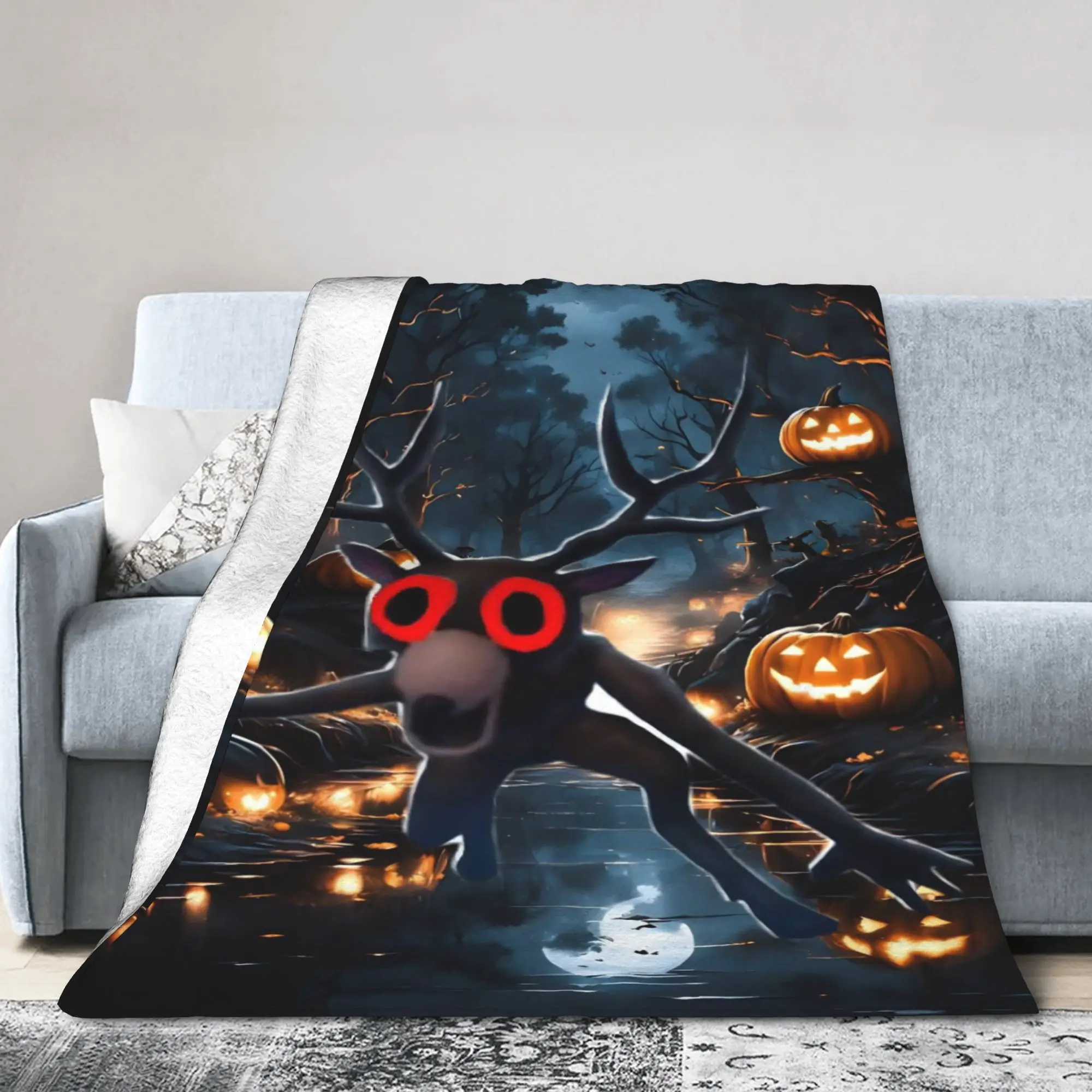99 Nights in the Forest The Deer Games Blanket Survival Horror Flannel Breathable Throw Blanket for Bedding Lounge Winter