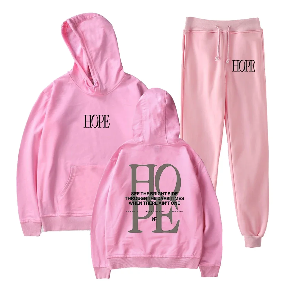 Rapper nf Hoffnung Tour Merch Herren Sportswear Set Casual Trainings anzug zweiteiliges Set Sweatshirt Jogging hose Jogging anzug y2k Kleidung