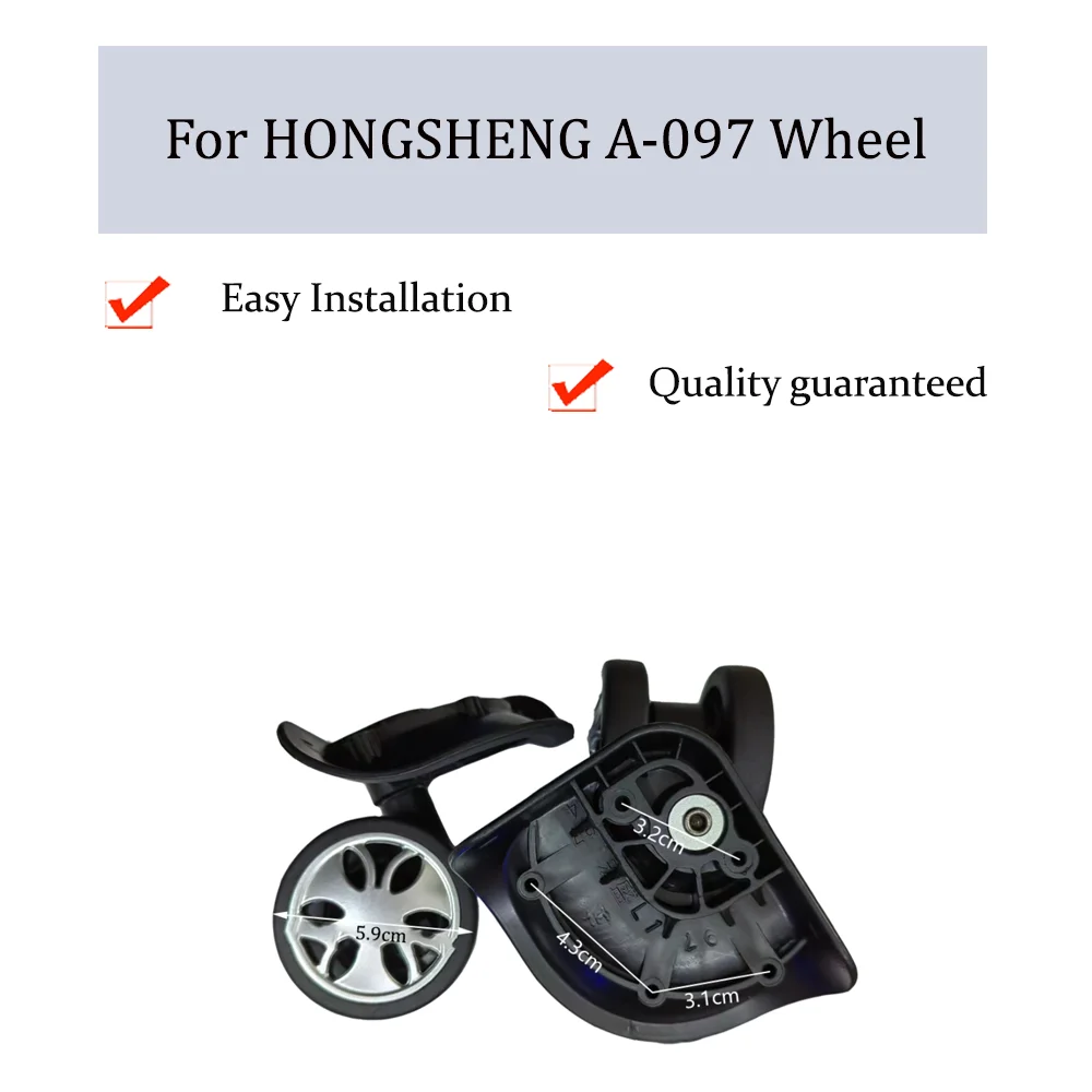 

For HONGSHENG A-097 Universal Wheel Replacement Trolley Case Luggage Pulley Silent Smooth Shock Absorbing Durable Caster Wheels