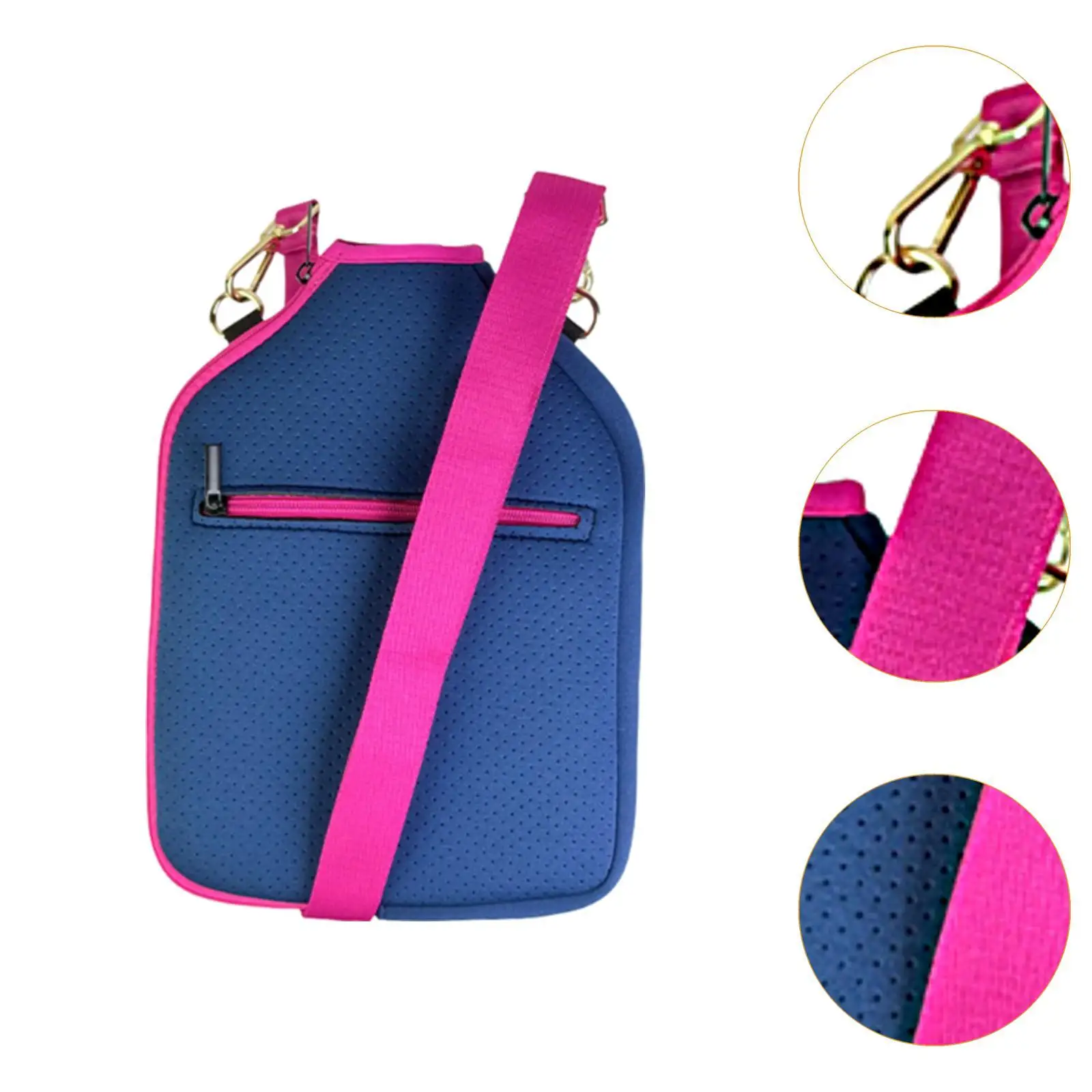 ket Sleeve, Neoprene Paddle Cover Smooth Zipper with detachable Shoulder Strap, with Storage Pocket Pickleball Head Cover