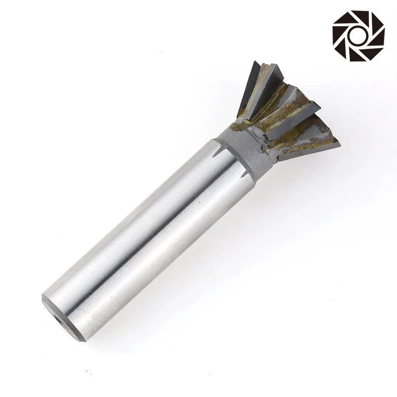 Insert straight shank dovetail groove milling cutter YG8 bit 16-60mmx45 degree / 60 degree welded tungsten steel dovetail cutter