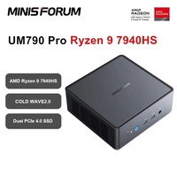 MINISFORUM UM790 Pro Gaming Mini Computer AMD Ryzen 9 7940HS 2*DDR5 5600MHz Cold Wave 2.0 2*PCIE4.0 WiFi6E Window 11 Mini PC