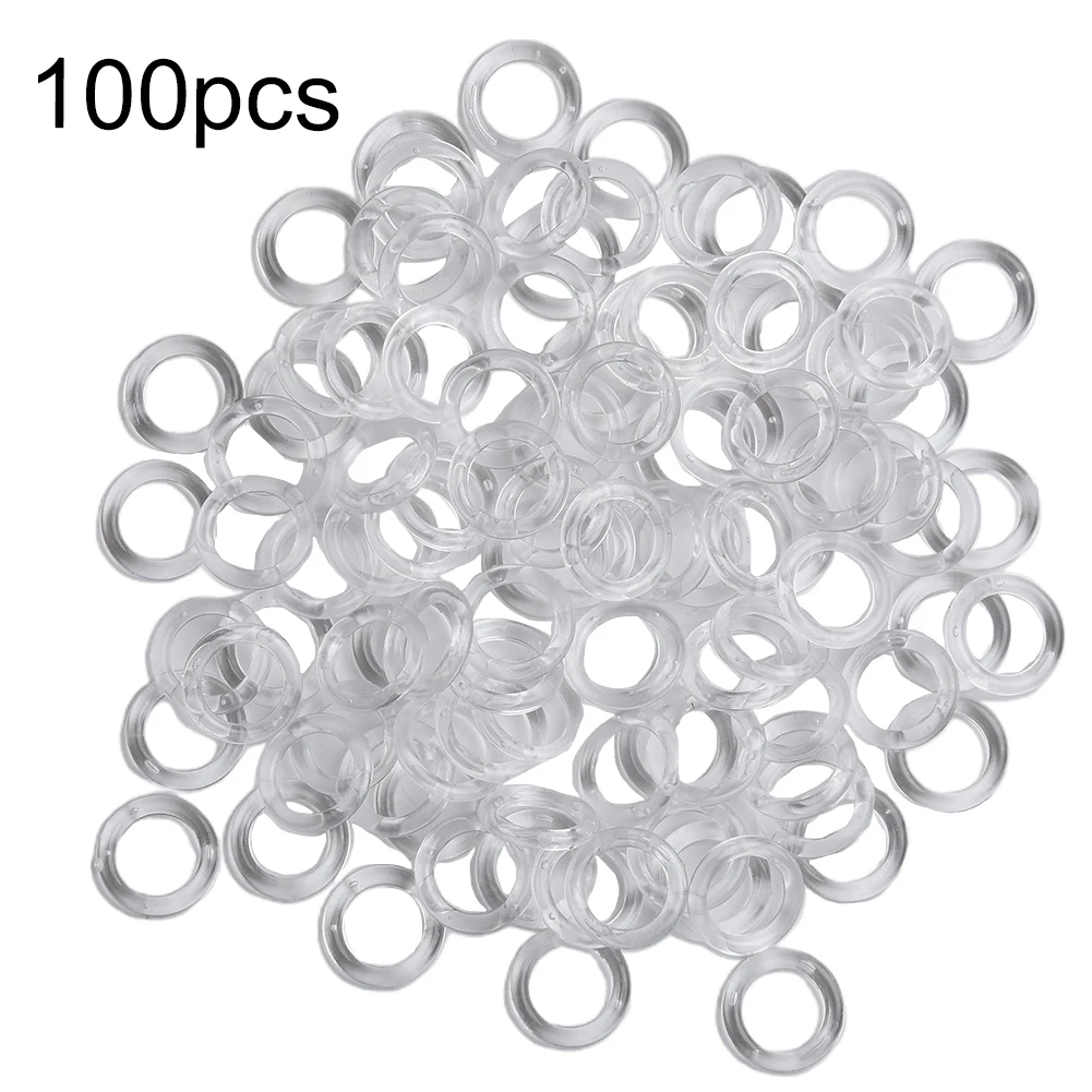 20/50/100pcs Clear Plastic Vertical Blinds Curtain Rings 11mm Inner Diameter Highly Compatible With Original Equipment