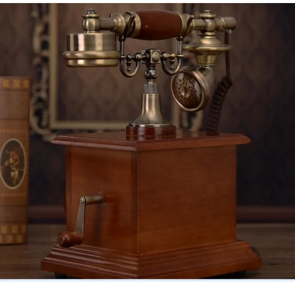 Fashion Solid wood telephone antique telephone landline phone Redial/Hands-free/ backlit Caller ID