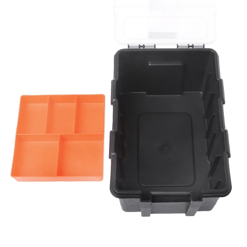 Hardware Box Transparent Multifunctional Storage Tools Case Plastic Organizer #Aug.26