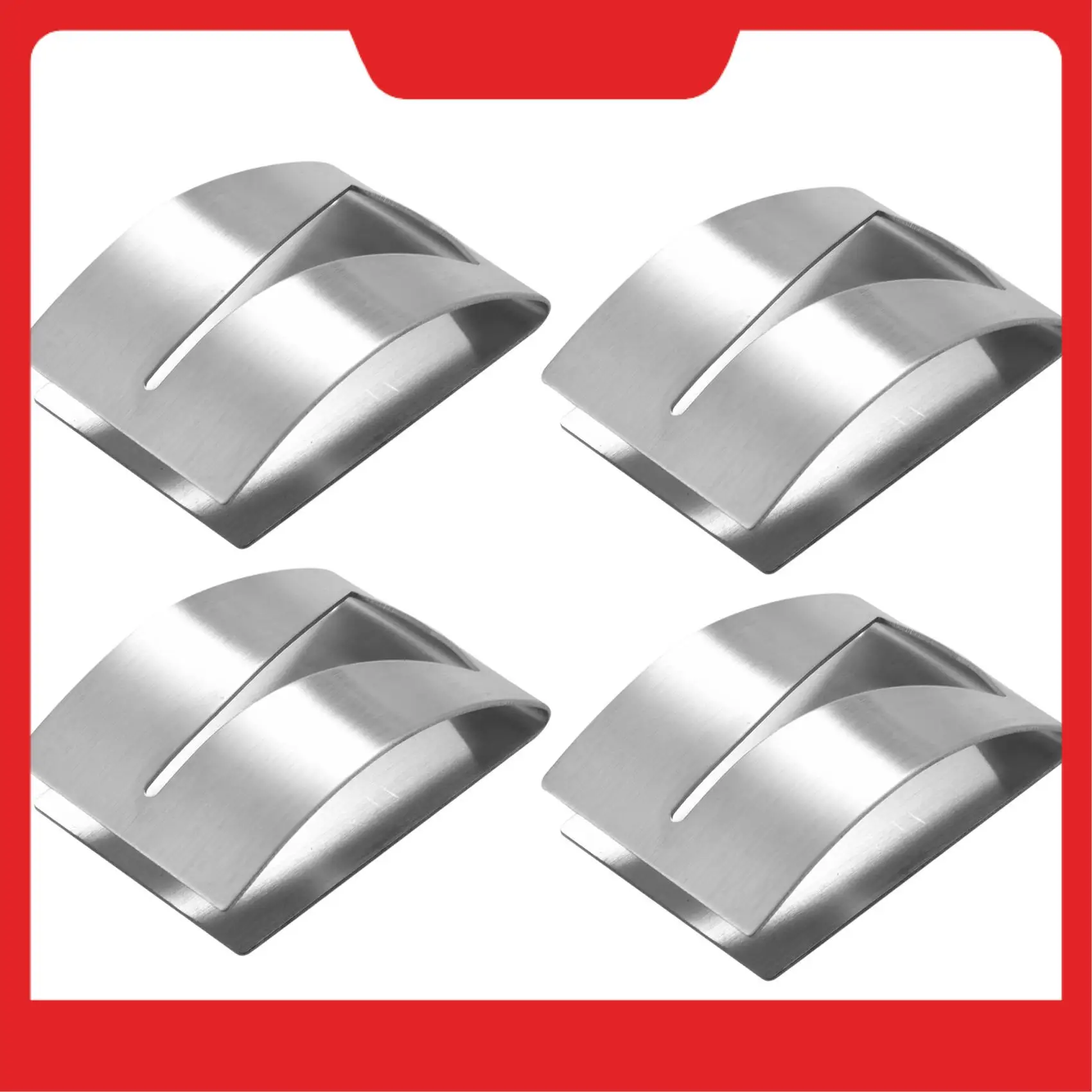 4 Pieces Self Adhesive Towel Hook Holder Grabber, Stainless Steel Kitchen Dish Towel Hook Wall Mount Non-Drilling