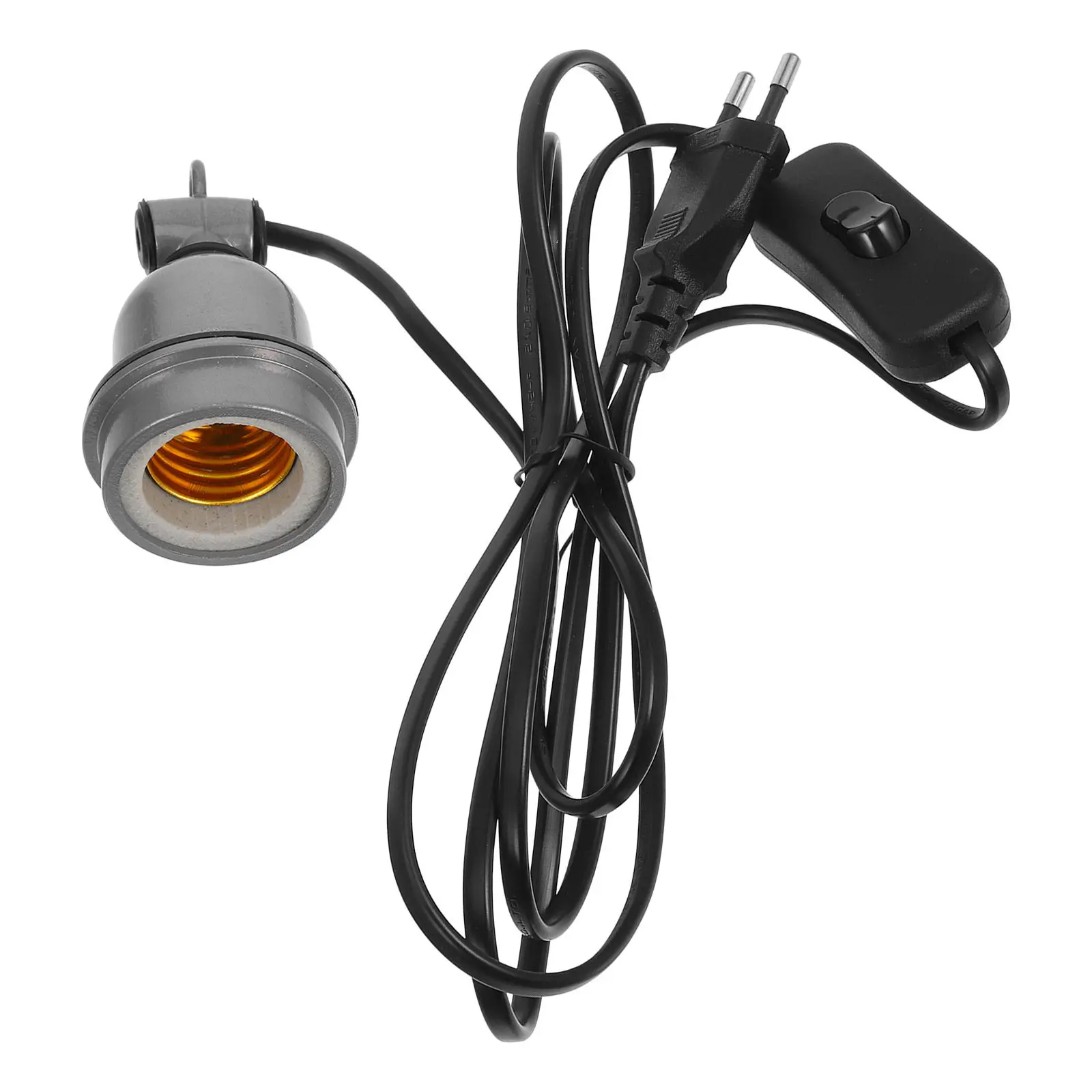 E27 Ceramic Heat Lamp Holder Switch Hanging Socket Adapter Reptile Light Fixture Reptile Heat Lamp Holder Eu Plug Compatible