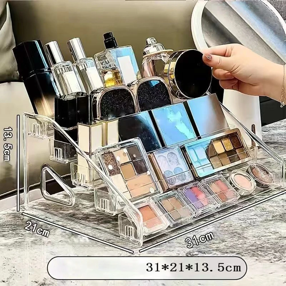 Home Decor Ladder Storage Rack Easy Assemble Acrylic Ladder Stand Transparent Stand Multi-layer Stand Sturdy Construction