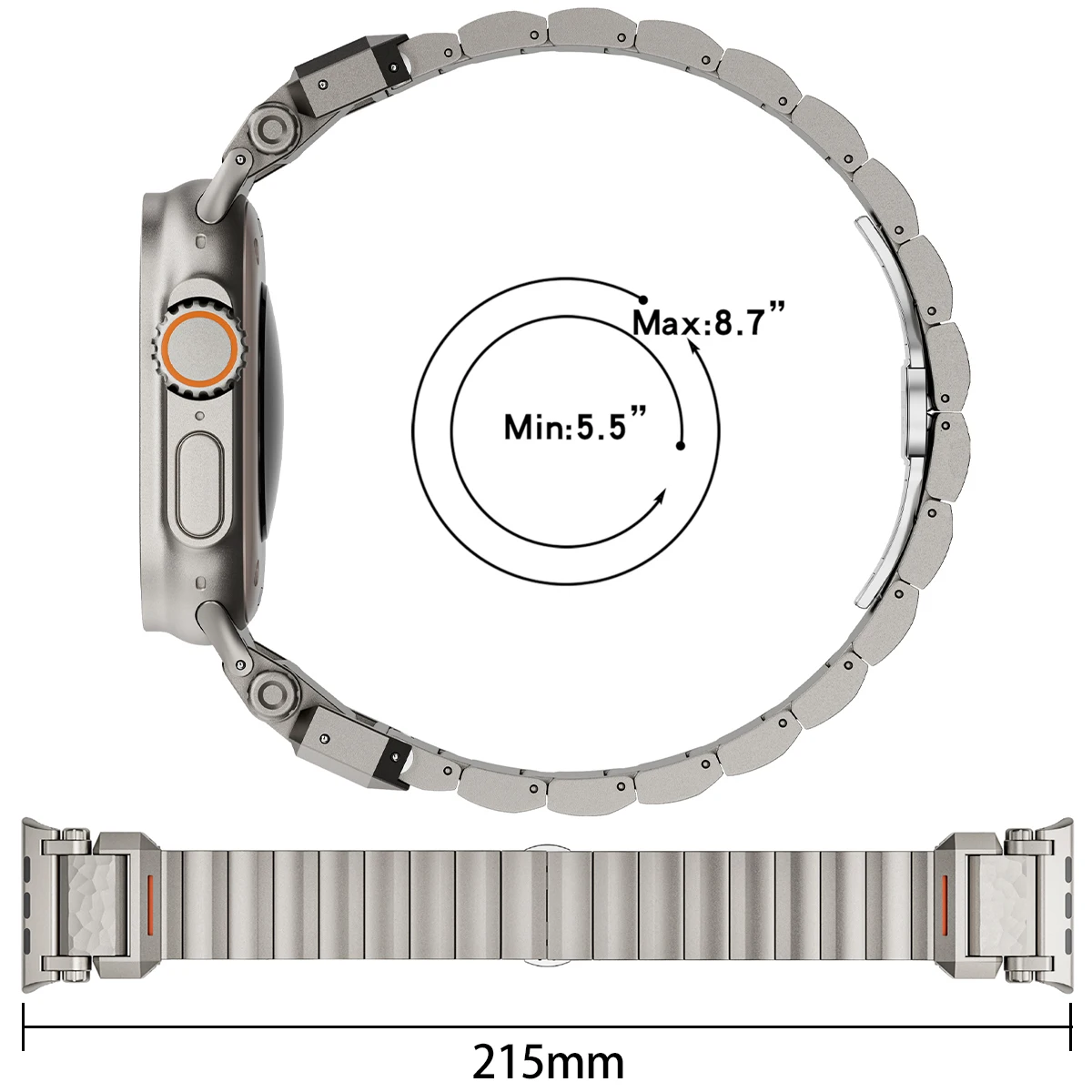สายไทเทเนียมสุดหรูสำหรับ Apple Watch Ultra 3 49 มม. 44 มม. 45 มม. 46 มม. สายไทเทเนียมสำหรับ IWatch Series 11 10 9 8 7 6 SE สายข้อมือผู้ชาย