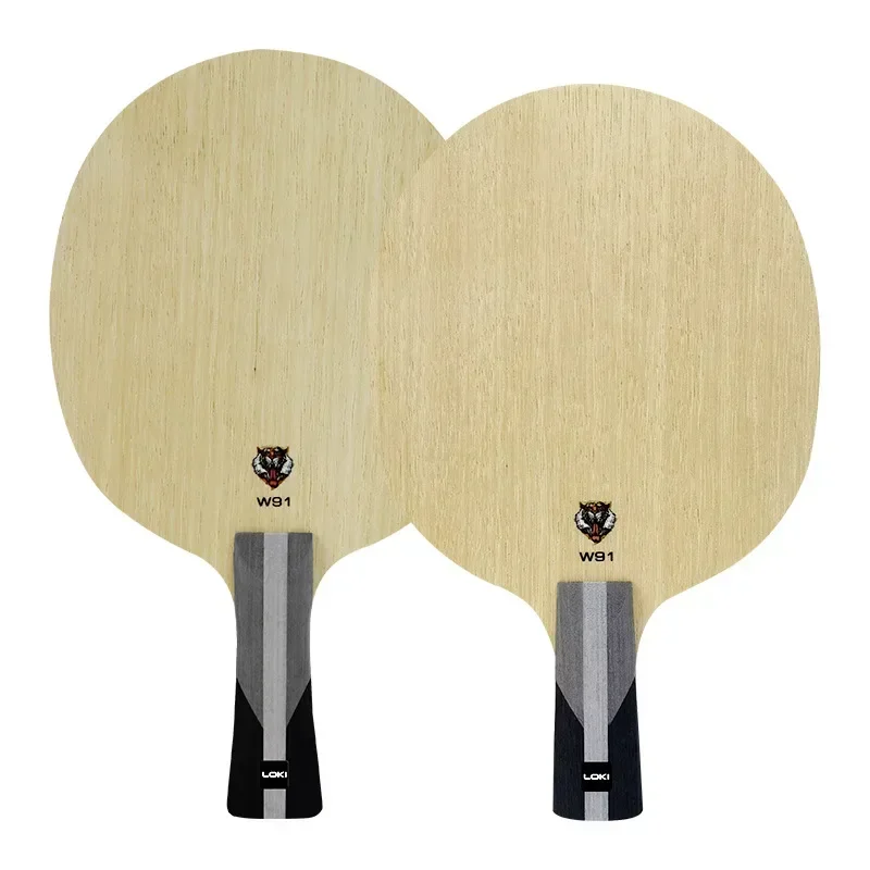 LOKI W91 مضرب تنس طاولة واحد شفرة 7-Layer الخشب النقي لفريق محترف هجوم سريع مع حلقة بينغ بونغ بليد وانغ هاو