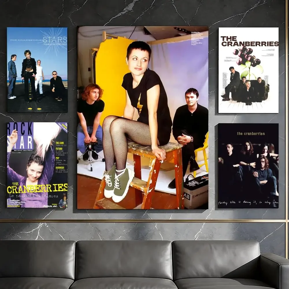 Bands T-The C-CranBerries Poster Waterproof Peel & Stick Wall Sticker Self Adhesive Art Decor For Living Room Bedroom