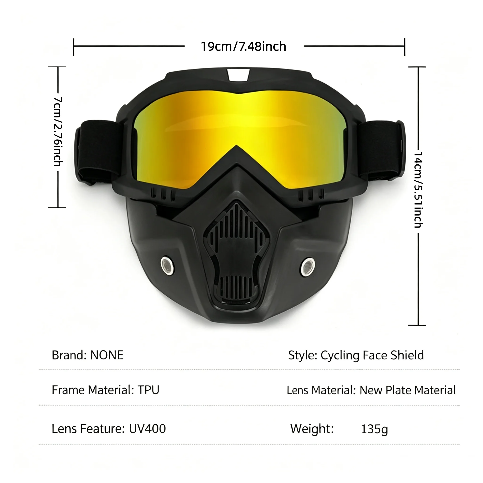 Professional Off-Road Motocross Mask UV400 Anti-Glare Protective Goggles for Cycling Skiing And Other Outdoor Activities