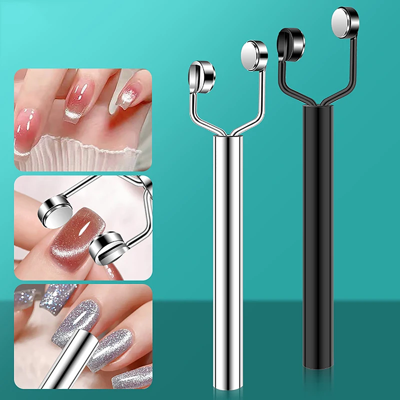 Unique Y-shape Strong Stick For Nails Cat Eye Magnetic Gel Nail Polish Nail Art Tools Effect Nail Magnet Stick 3In1 Nail Design