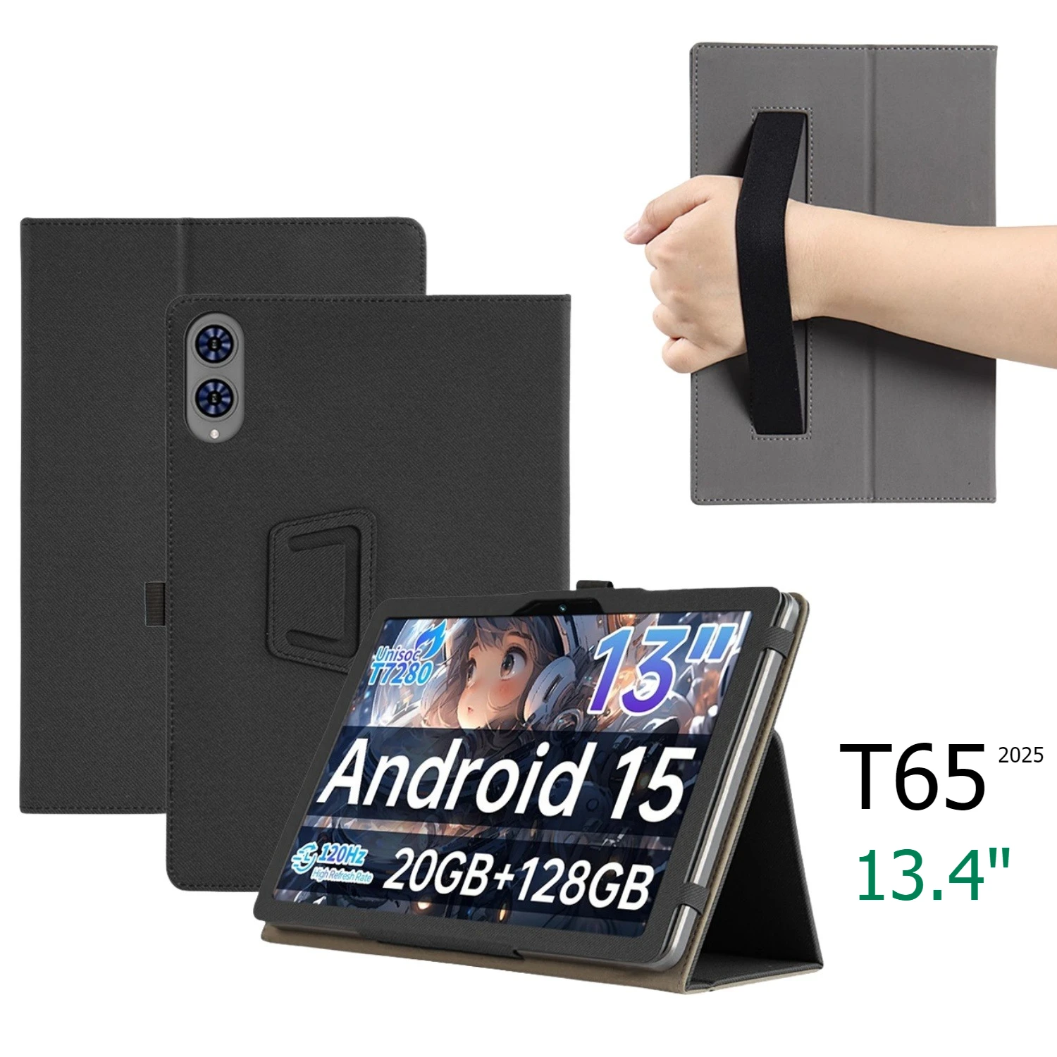 

Flip Case for Teclast T65 2025 Tablet Case Folding Folio Stand Pu Leather Case for Teclast T65 13.4" Tab Protective Shell