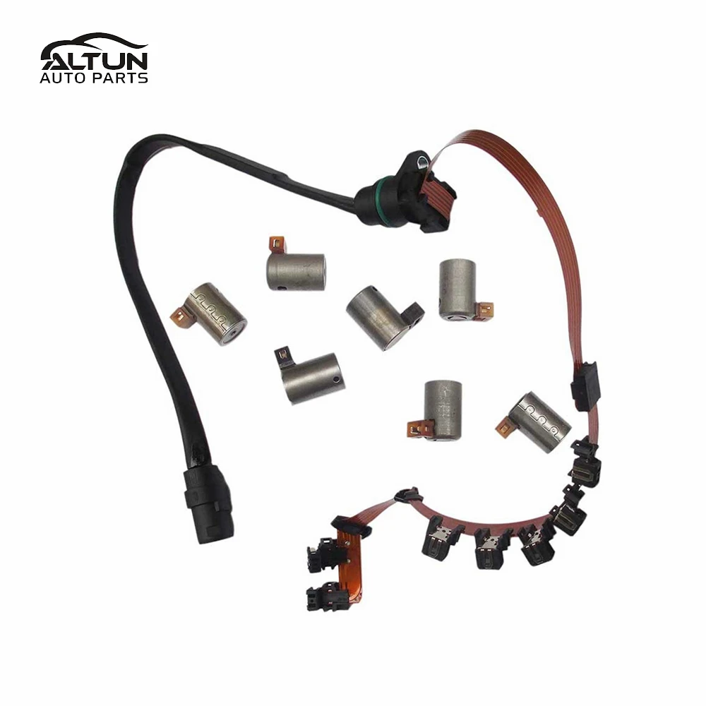 

01M 01N Электромагнитный клапан коробки передач + комплект внутреннего жгута проводов для Audi A3, VW Golf, Jetta, Passat, Skoda