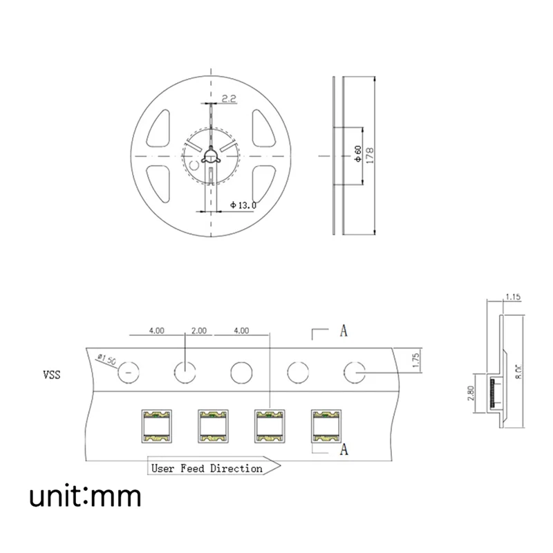 400Pcs WS2812 2020 LED Chip 4Pins Mini White PCB Addressable Digital RGB Full Color LED Chip DC5V For LED Strip Screen-BCBW