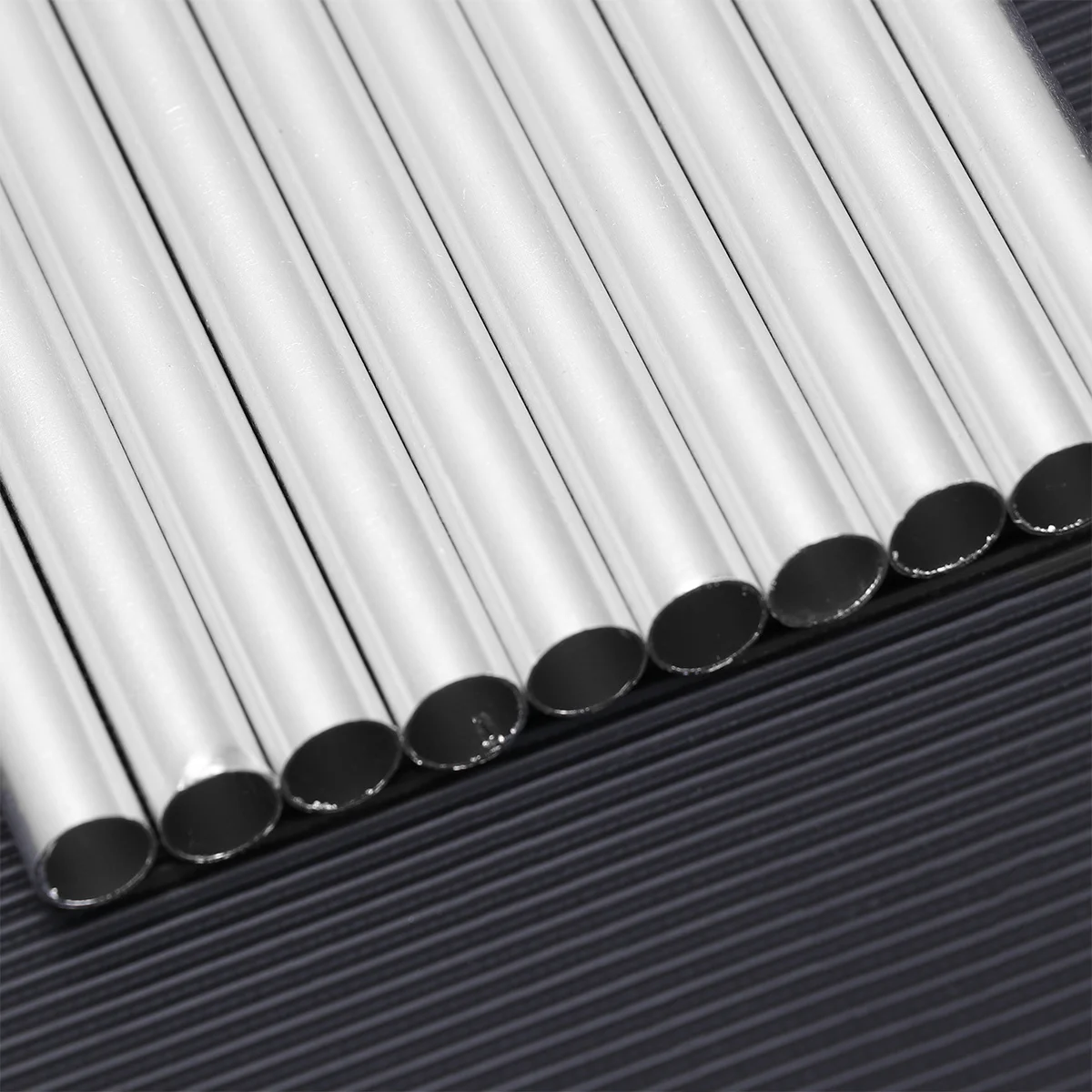 

10Pcs Hollow Wind Chimes Aluminum Tubes Silver Tone Durable Thick Tubes for DIY Outdoor Hanging Decoration Pendant Kit