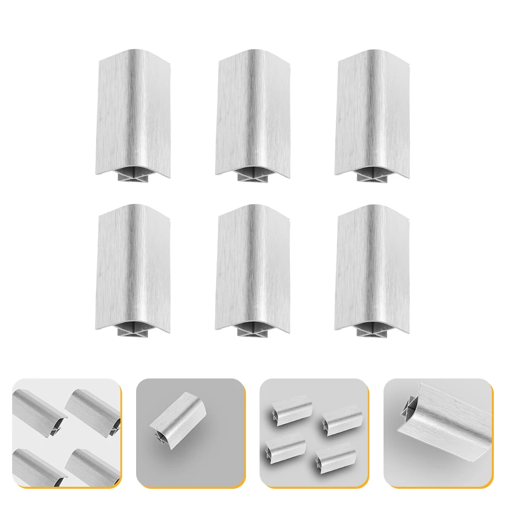 6pcs Clip For Baseboard Durable Plastic Corner Guard, Waterproof Gap Filler, Cabinet Bottom Protector, Ceiling Corner