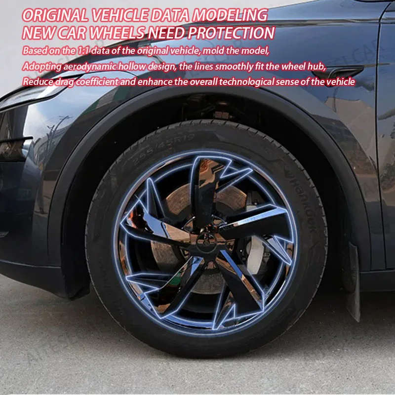 4PCS 19 Inch HubCap for Tesla Model Y Juniper 2026 Hubcap Performance Replacement 19''Crossflow Wheels Cover Full Rim Accessorie