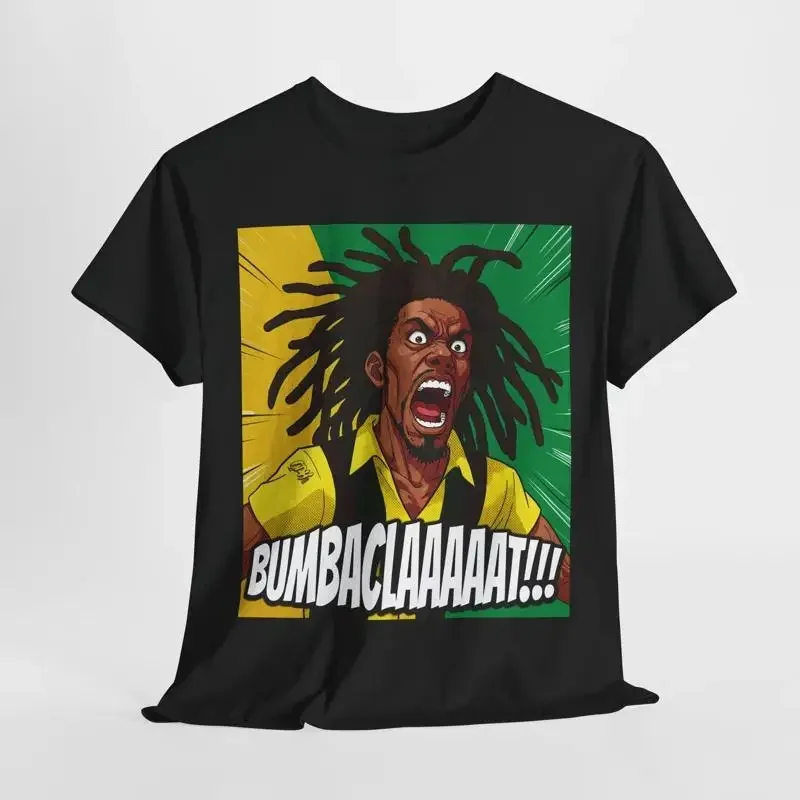Funny Jamaican T Shirt Bumbaclot Bumbaclat Clothing Humor Rasta Caribbean