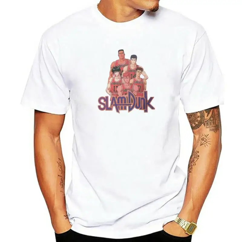 Slam Dunk Shohoku Basketall  T-Shirts for Men Kaede Rukawa Akagi Kogure Novelty Cotton Tees Short Sleeve T Shirt Plus Size Tops