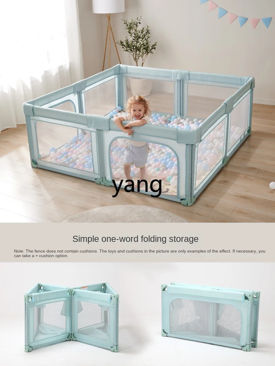 LMM Foldable Baby Playpen Children's Ground Baby Climbing Mat Protective Grating