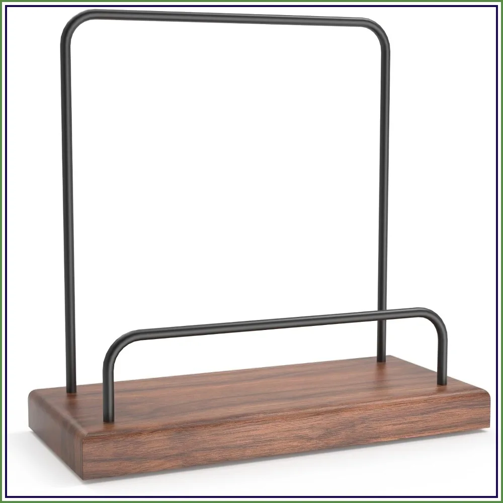 

Solid Wood Record Holder for Vinyl Albums, CDs, Singles, and LPs - Tabletop Display Stand