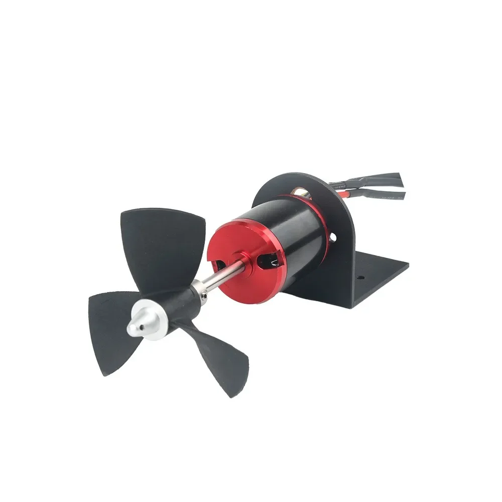 KYO-6T propulsor submarino de empuje de 6kg 24V 50A 456W Motor impermeable sin escobillas con hélice de plástico de 3 aspas para barcos RC