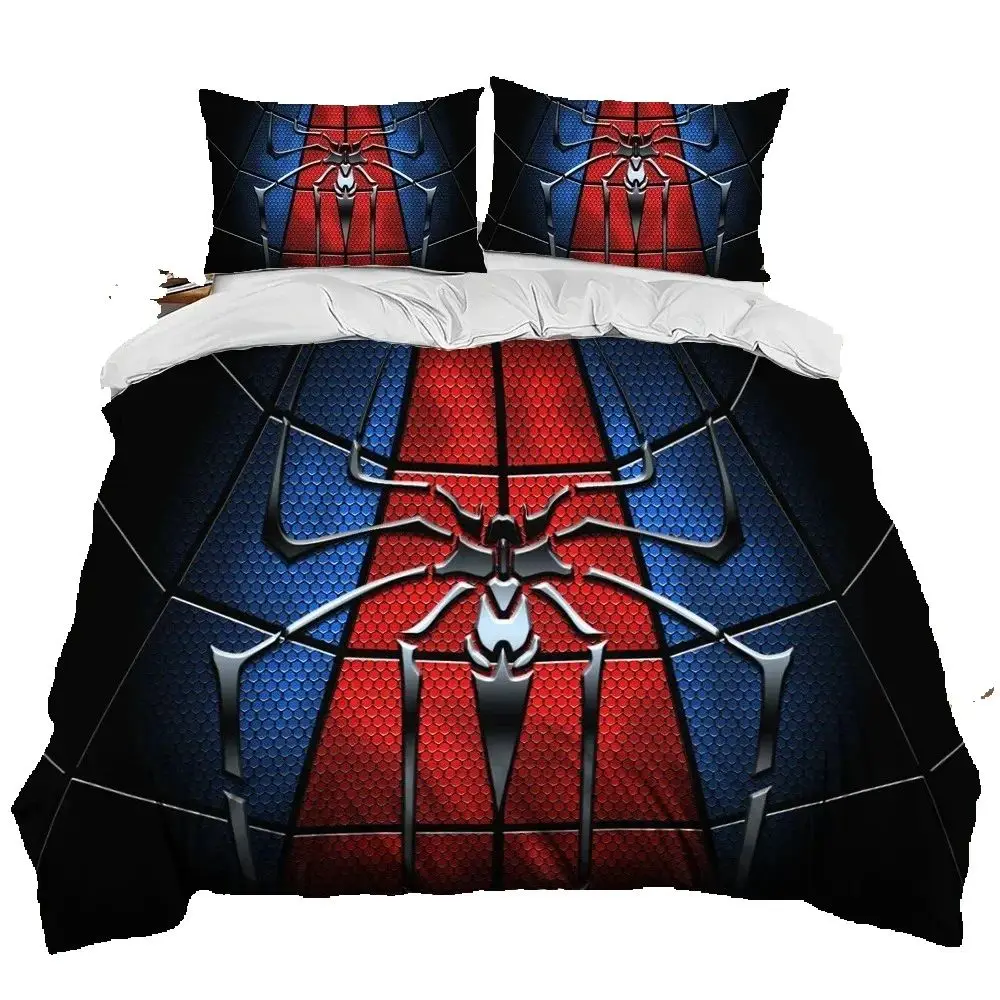 

Cartoon Spider Man Duvet Cover Pillowcase 140x200cm HD Printed Kids Bedding Set Bedroom Decoration Boys Gift