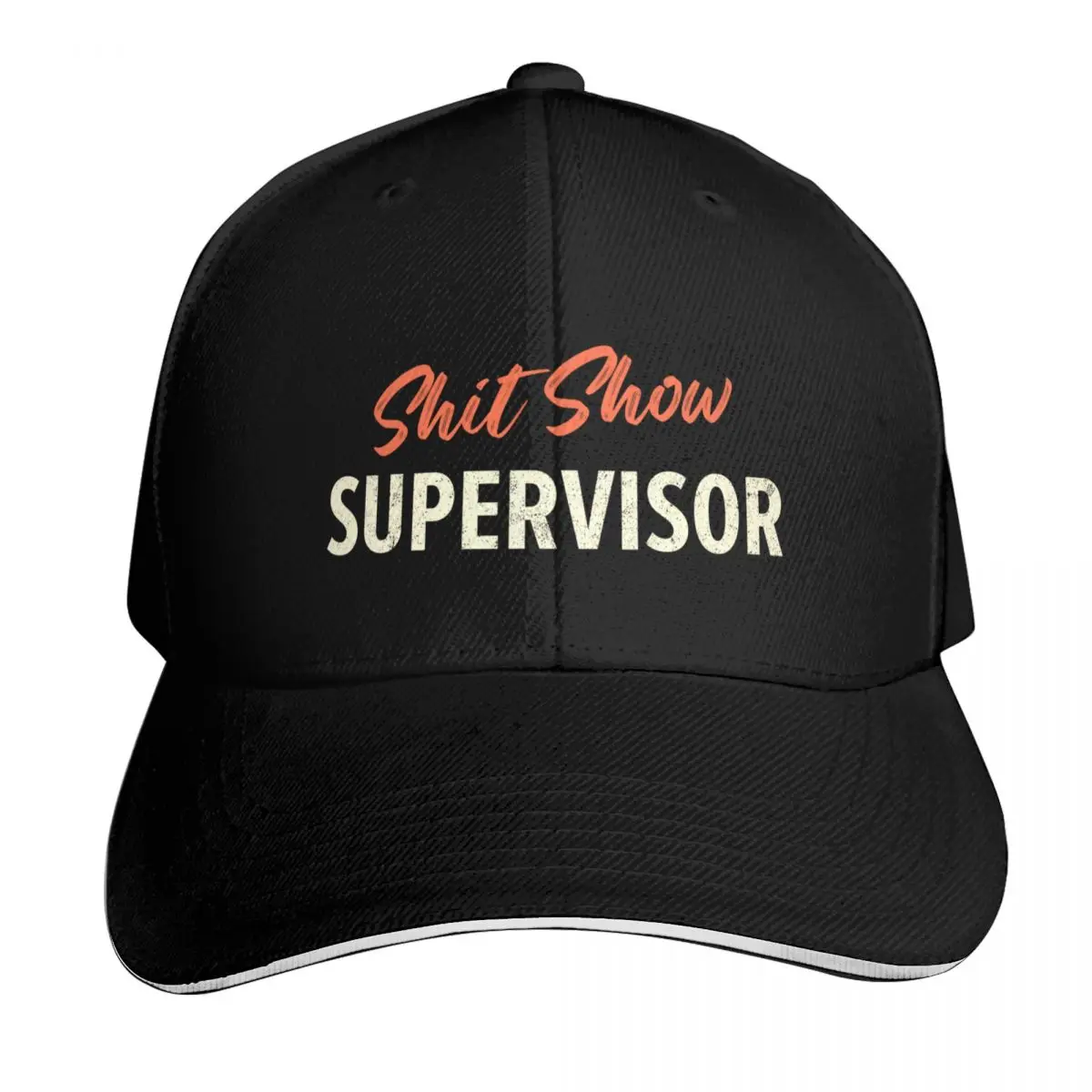 

Offensive Adult Humor Shit Show Supervisor Baseball Cap black Hat men dad hat Woman Men's