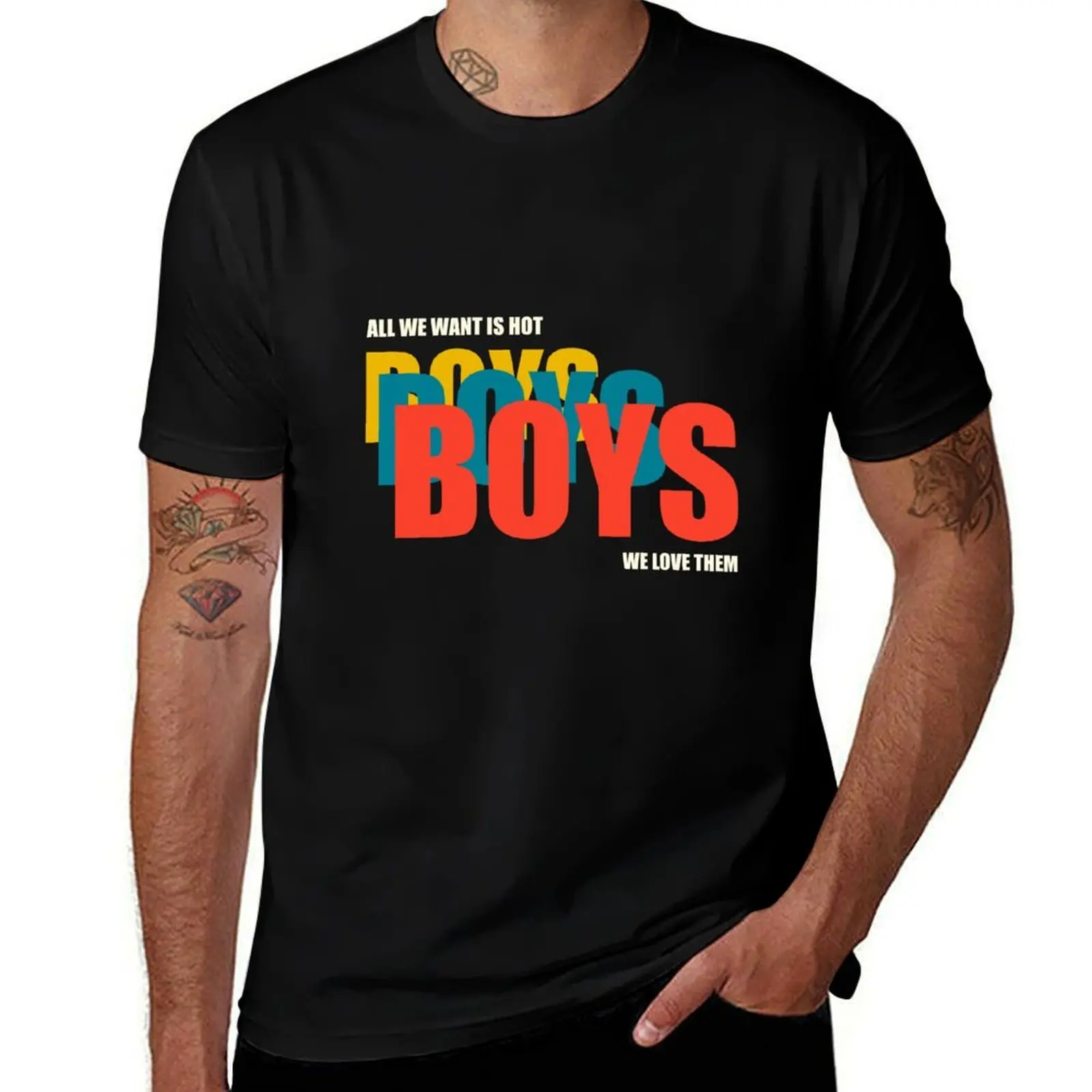 

Boys Boys Boys T-Shirt t shirt man plain printed t shirts for man black cotton t-shirt plain for man package T-shirt