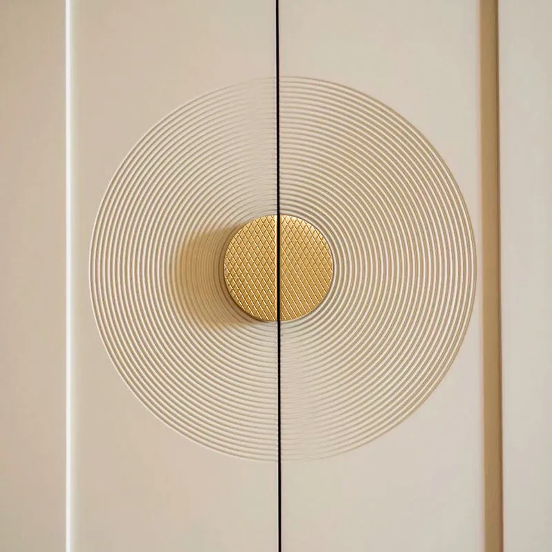 Light Luxury New Semi-circular Wardrobe Door Handles Creative Brass Cabinet Handles Nordic Personalized Gold Furniture Handles