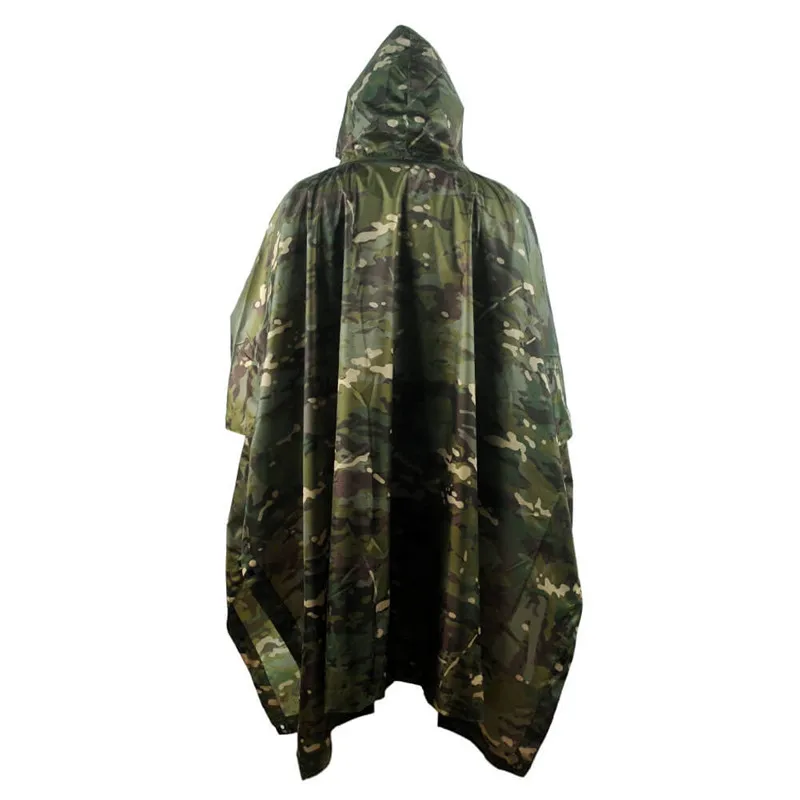 Impermeable Raincoat Poncho Outdoor Tactical Rainwear Camping Hiking Fishing Hunting Ghillie Suits Travel Umbrella Rain Gear