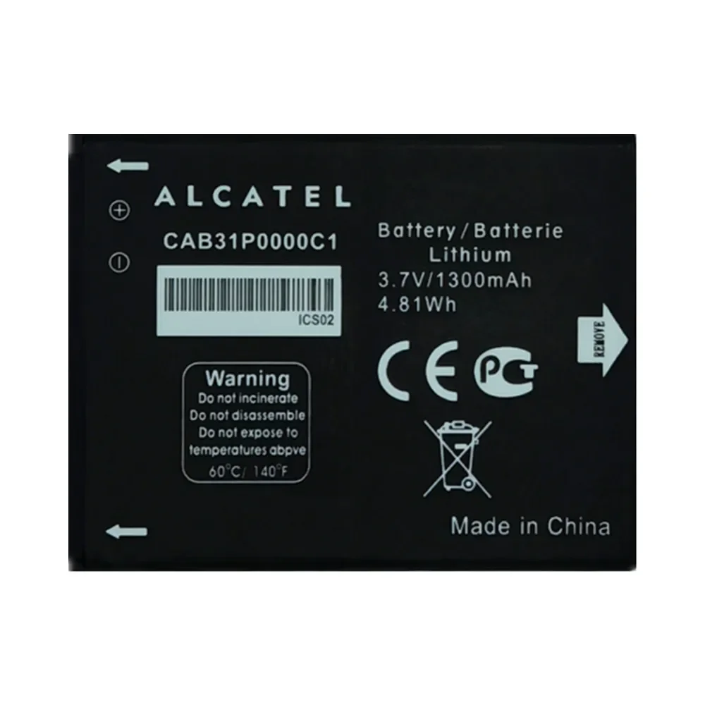 CAB31P0000C1 / CAB31P0000C2 1400mAh Original  battery for Alcatel one touch Fire 5020 5020D 4012 4012A 4012X TLI014A1 Battery