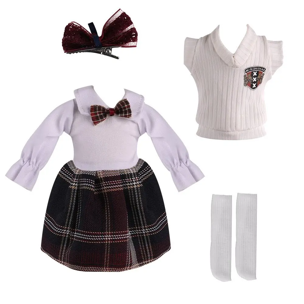 옷 갈아입히기 1/6 인형 옷 캐주얼 웨어 드레스업 메이크업 30cm 인형 유니폼 플레이 하우스 장식 BJD 인형 의상