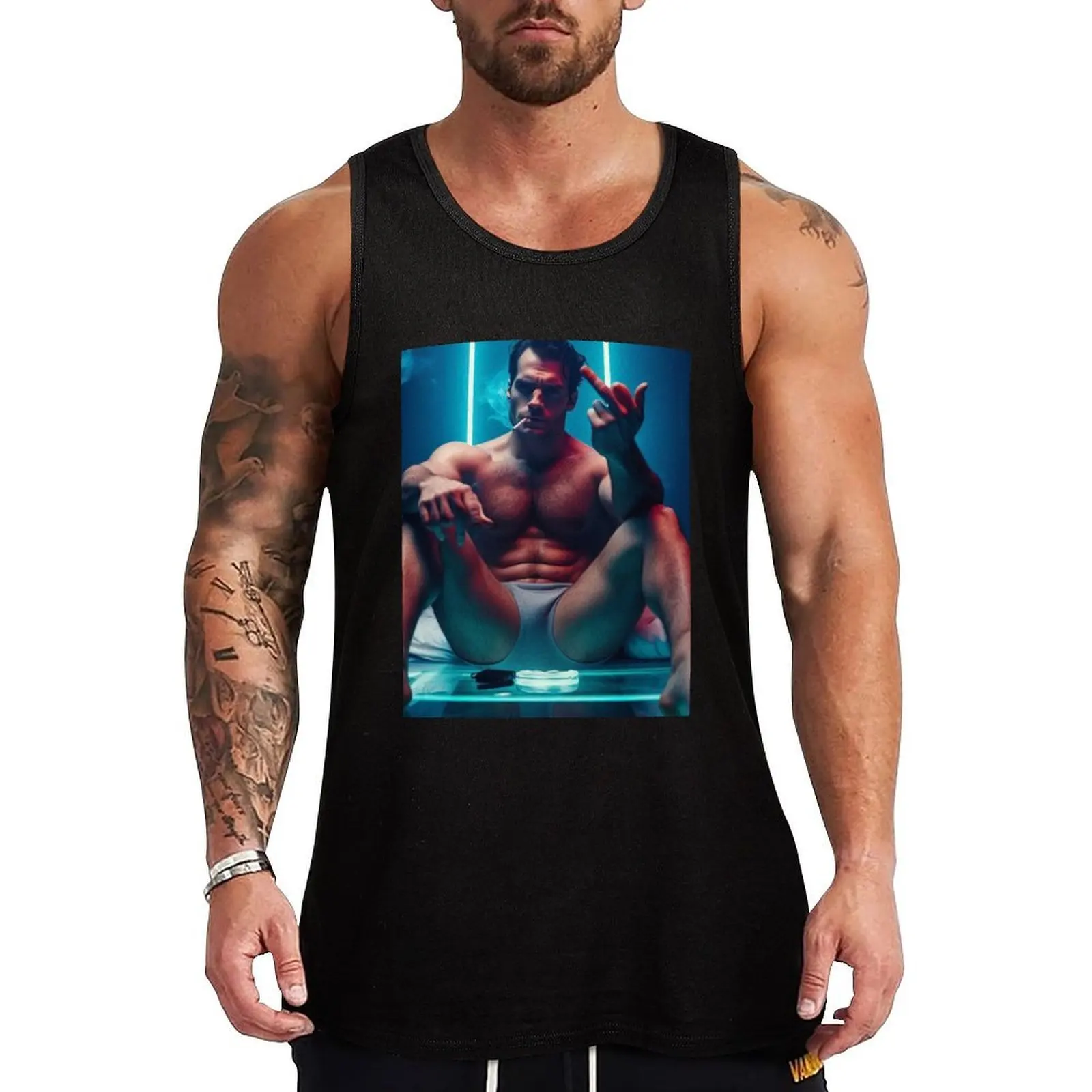 

Henry cavill hot Tank Top Muscle fit gym accessories man anime clothes gym men