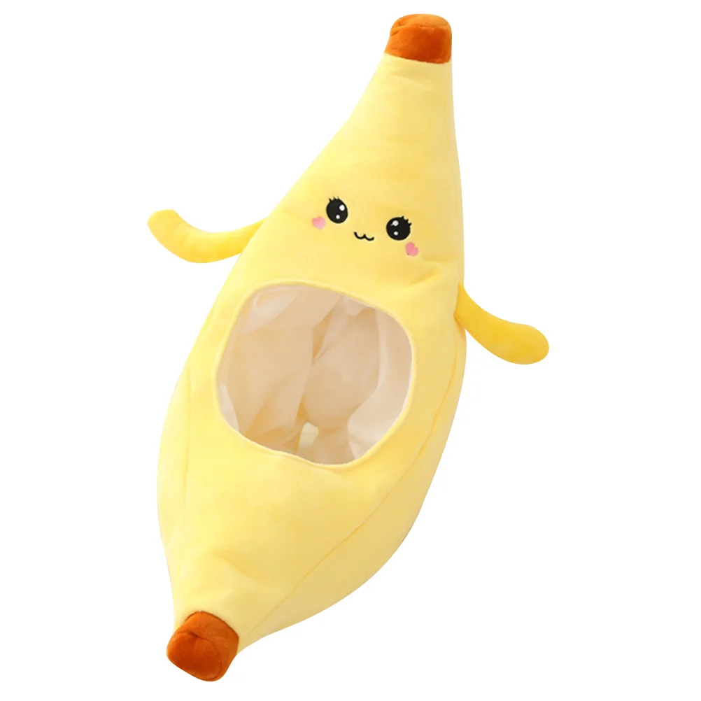 

Stem Banana Headgear Inflatable Costume Adult Plush Cap Clothing Party Hat Baby