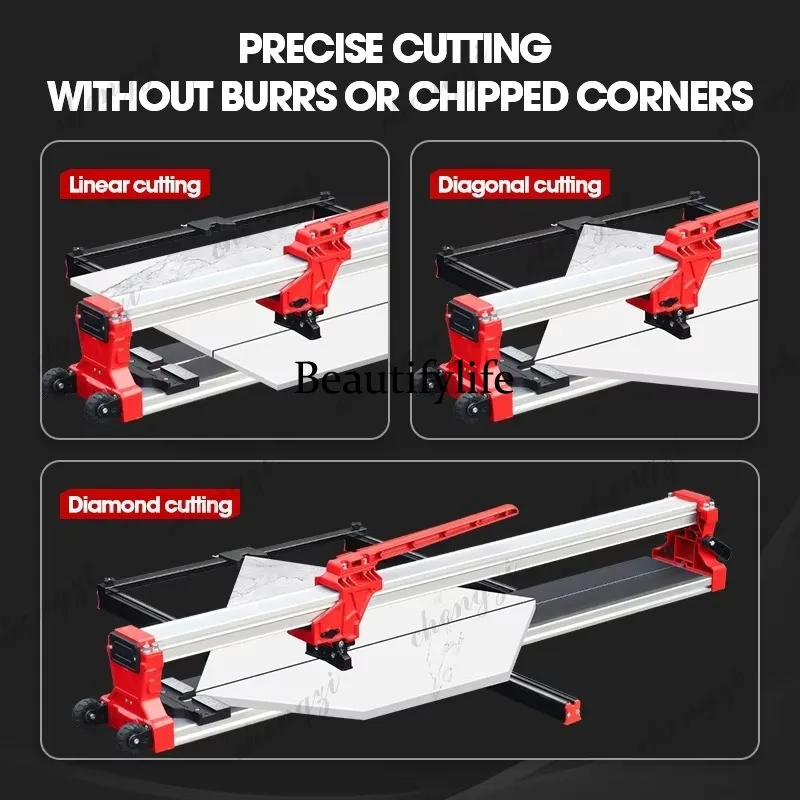 81 Aluminum Manual Tile Cutter 800 1000 1200mm High Precision Push Rail Cutter For Ceramic Floor Stoneware Scribing Cutting Tool