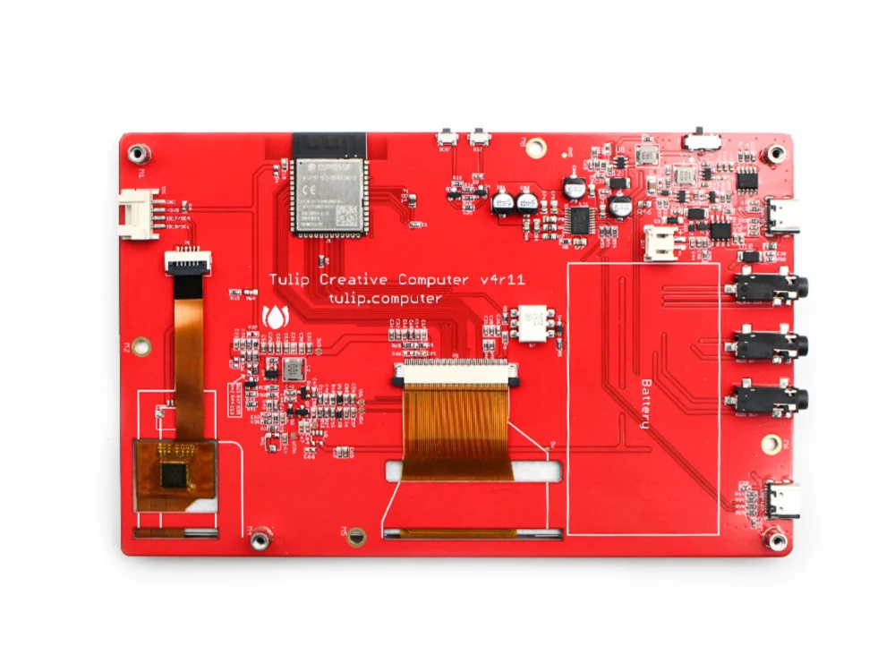 The Tulip Creative Computer Based on ESP32-S3 with 1024x600 7” touchscreen - free shipping