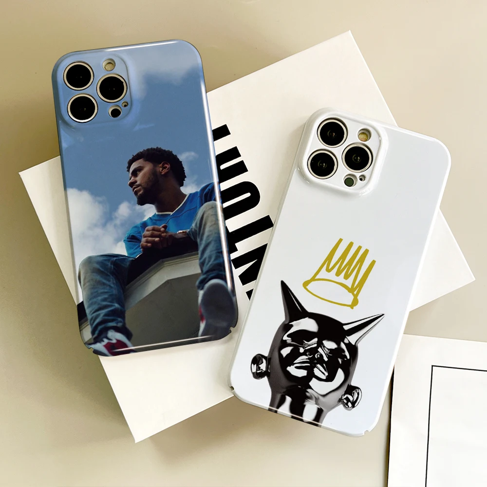 Rapper J-J C-Cole Phone Case For IPhone 16 15 14 13 12 11 Plus Pro Max Mini Glossy HD Hard Cover Film Shell