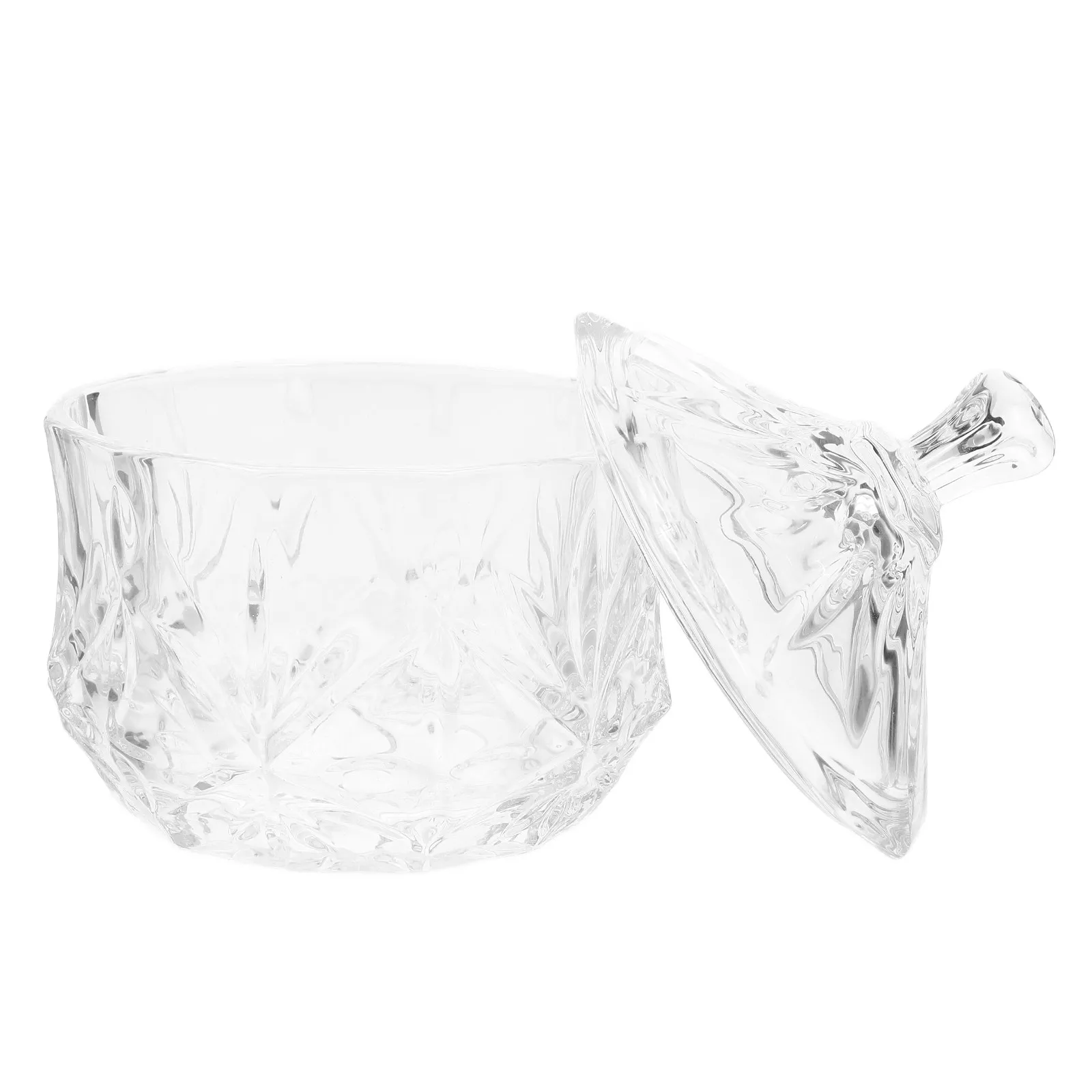 Glass Storage Jar Jewelry Box Lid Clear Candy Jar Elegant Jewelry Organizer Wedding Centerpiece Gift