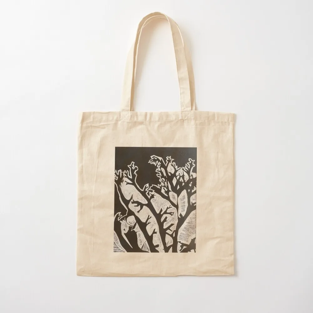 

Abstract Botanical Block Print Tote Bag women bag reusable grocery bags cute tote bag Canvas Tote