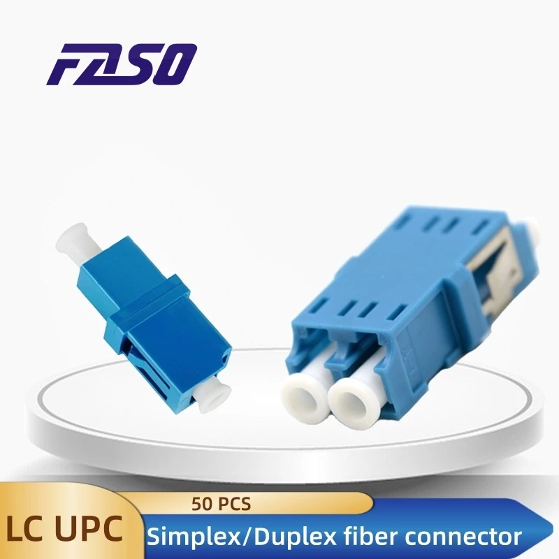 LC UPC duplex Fiber Optic Connector Adapter Simplex DulplexFootprint Blue Fiber Coupler DX connector SM Flange 0.2db ftth tool