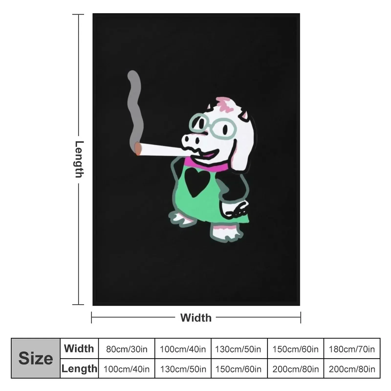 Ralsei Blunt design Throw Blanket Custom Sleeping Bag Luxury Weighted Blankets