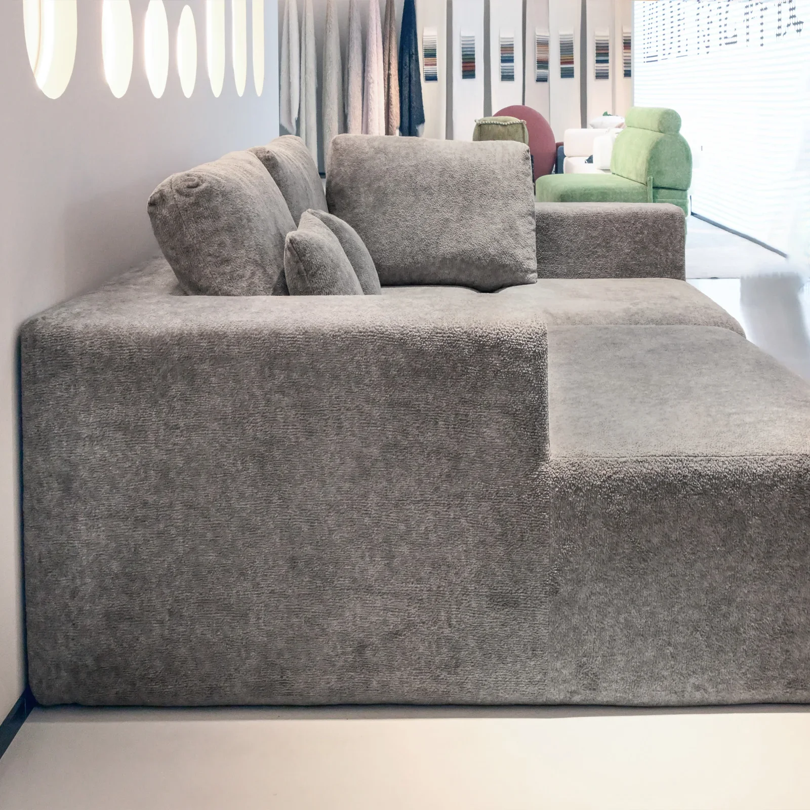 

Modern Luxury Living Room Convertible Modular Sofa Sectional Set Removable Cover Corduroy Compression Lazy Design Soft Fabric