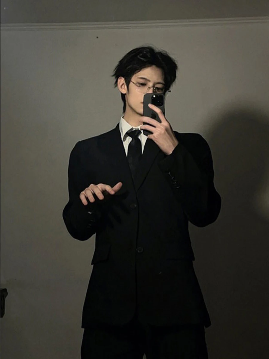 

Мужской пиджак Naples с подплечниками, весенне-осенний, в британском стиле, модный, для уличной моды, с длинным рукавом, деловой повседневный пиджак