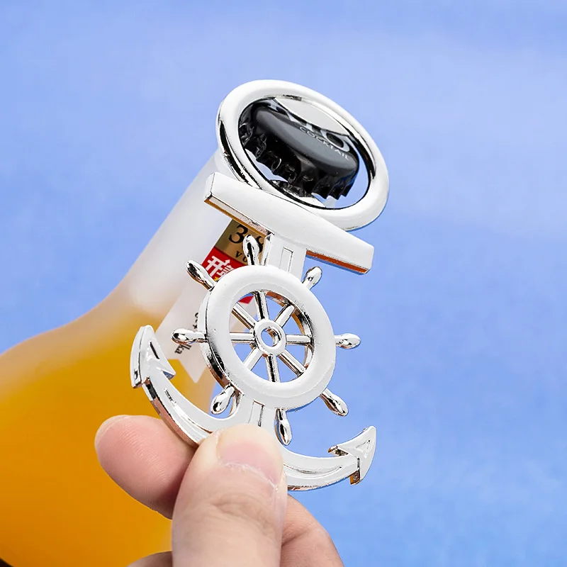 100 pcs Creative Metal Beer Bottle Opener Gift Wedding Goods Wedding Return Gift New Anchor Bottle Opener