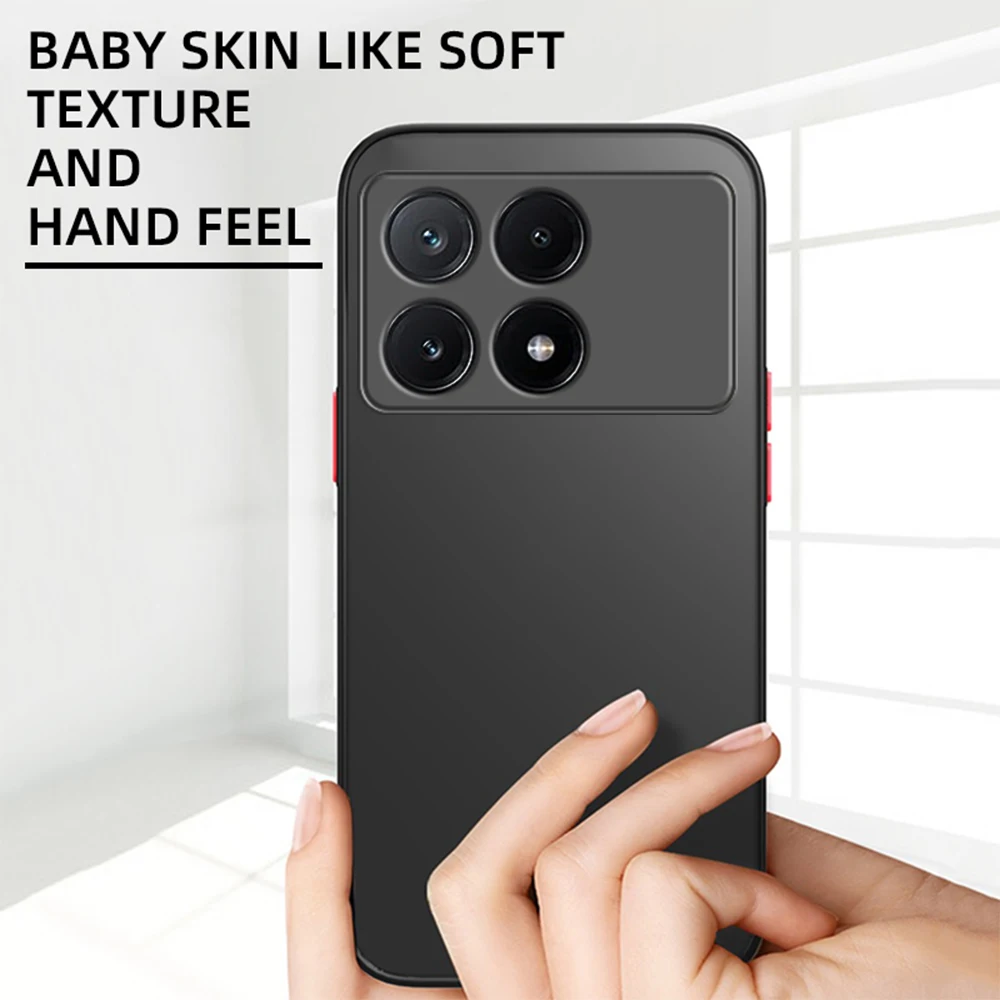 Full Lens Protective Back Cover For Xiaomi Poco F6 Pro 5G Skin Friendly Texture Case For PocoF6 Pro poko F6Pro F 6 6F Soft Shell