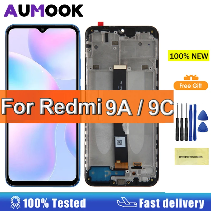 

6.53"9A 9C Display For Xiaomi Redmi 9A 9C LCD Display ouch Screen Digitizer For Redmi 9A 9C LCD Replacement Phone Parts Assembly