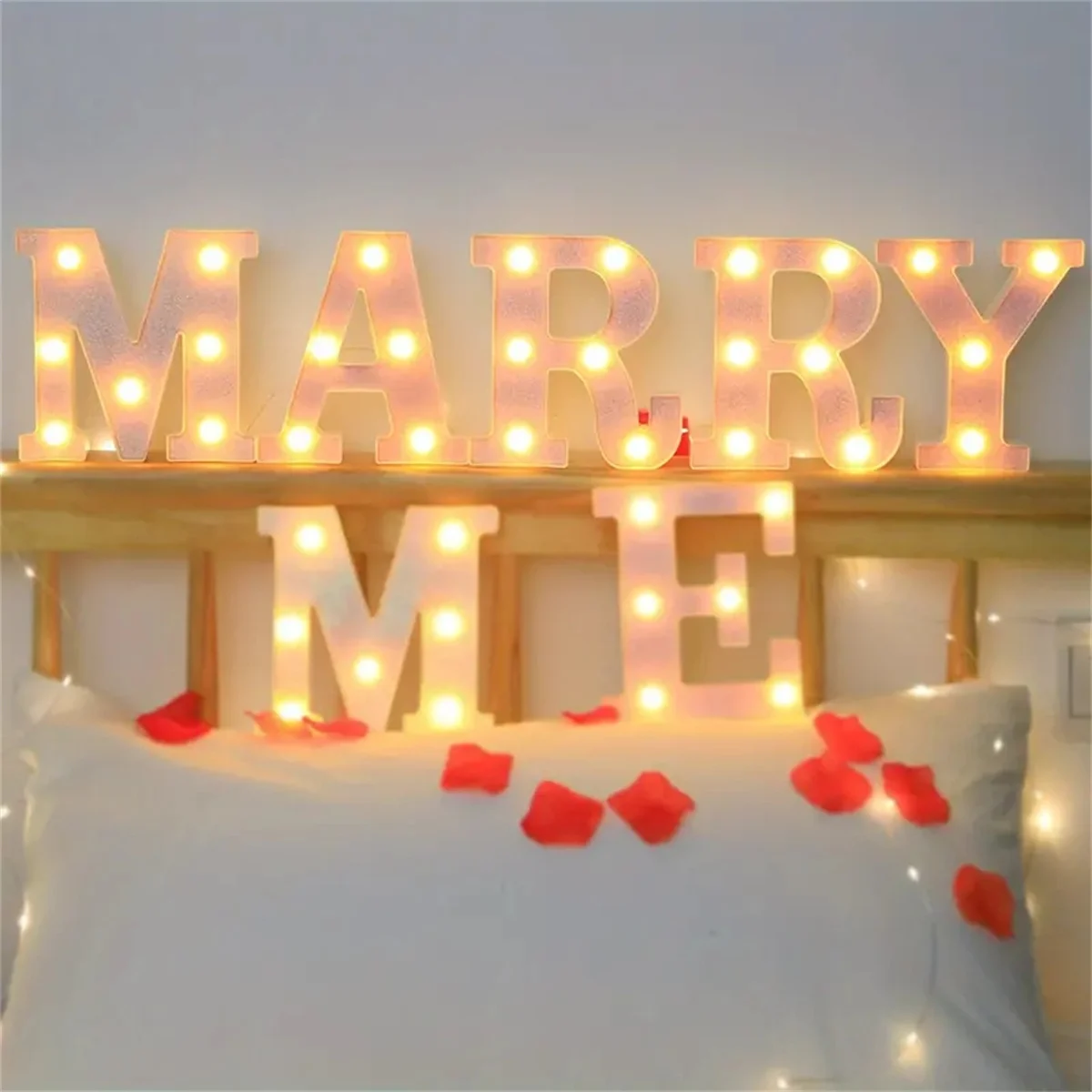 

1 16cm LED letter light, luminous letter and number night light, suitable for home, bar, wedding, birthday party decoration